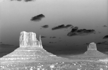 Monument Valley in Black-and-White (neg)