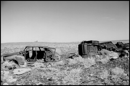 Cars near Meteor Crater Cars near Meteor Crater