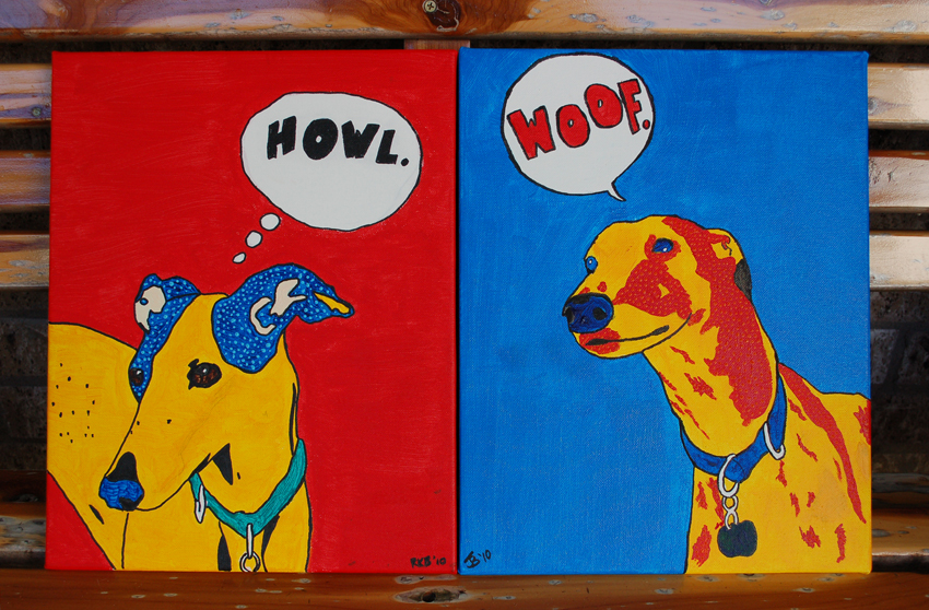 Paintings of Phoebe & Joey